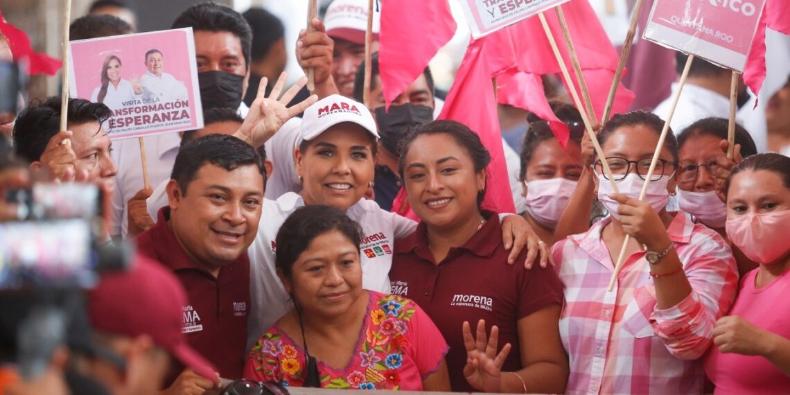 Mara Lezama fue cálidamente recibida por los habitantes de Felipe Carrillo Puerto.