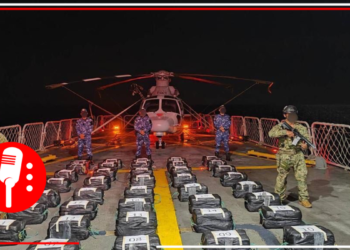 Marina asegura 895 kilogramos de clorhidrato de cocaína, frente a la costa de Chiapas