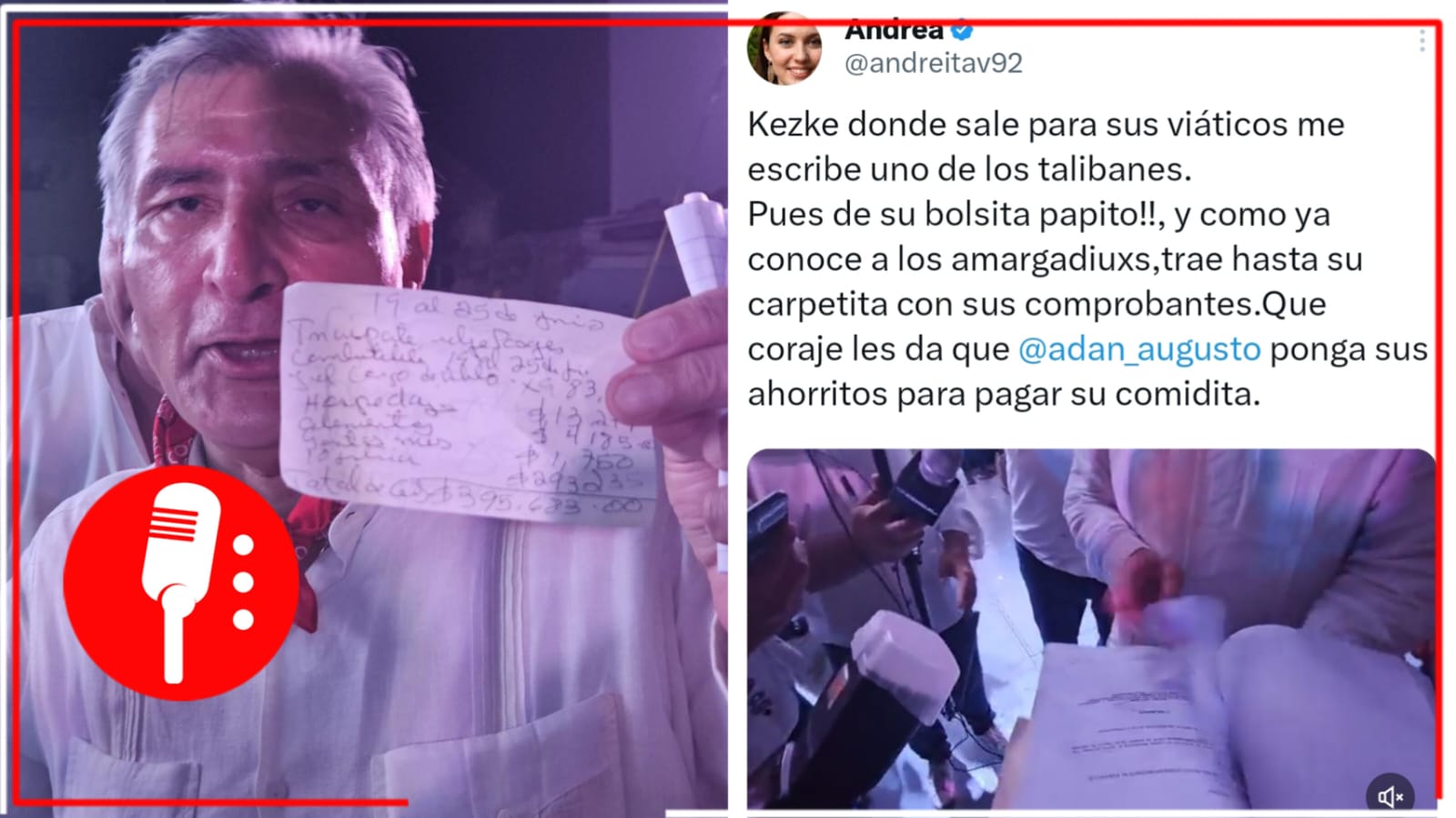 Transparencia y austeridad: obradoristas reconocen que Adán pague sus gastos y presente los recibos de su primera semana de gira (VIDEO)