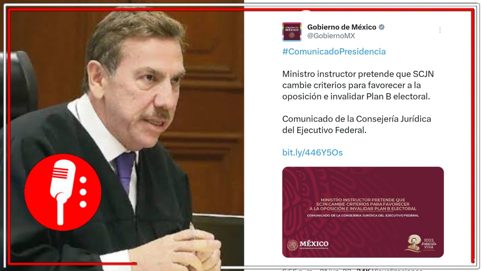 Consejería Jurídica acusa que el juez de la SCJN, Javier Laynez, busca favorecer a la oposición