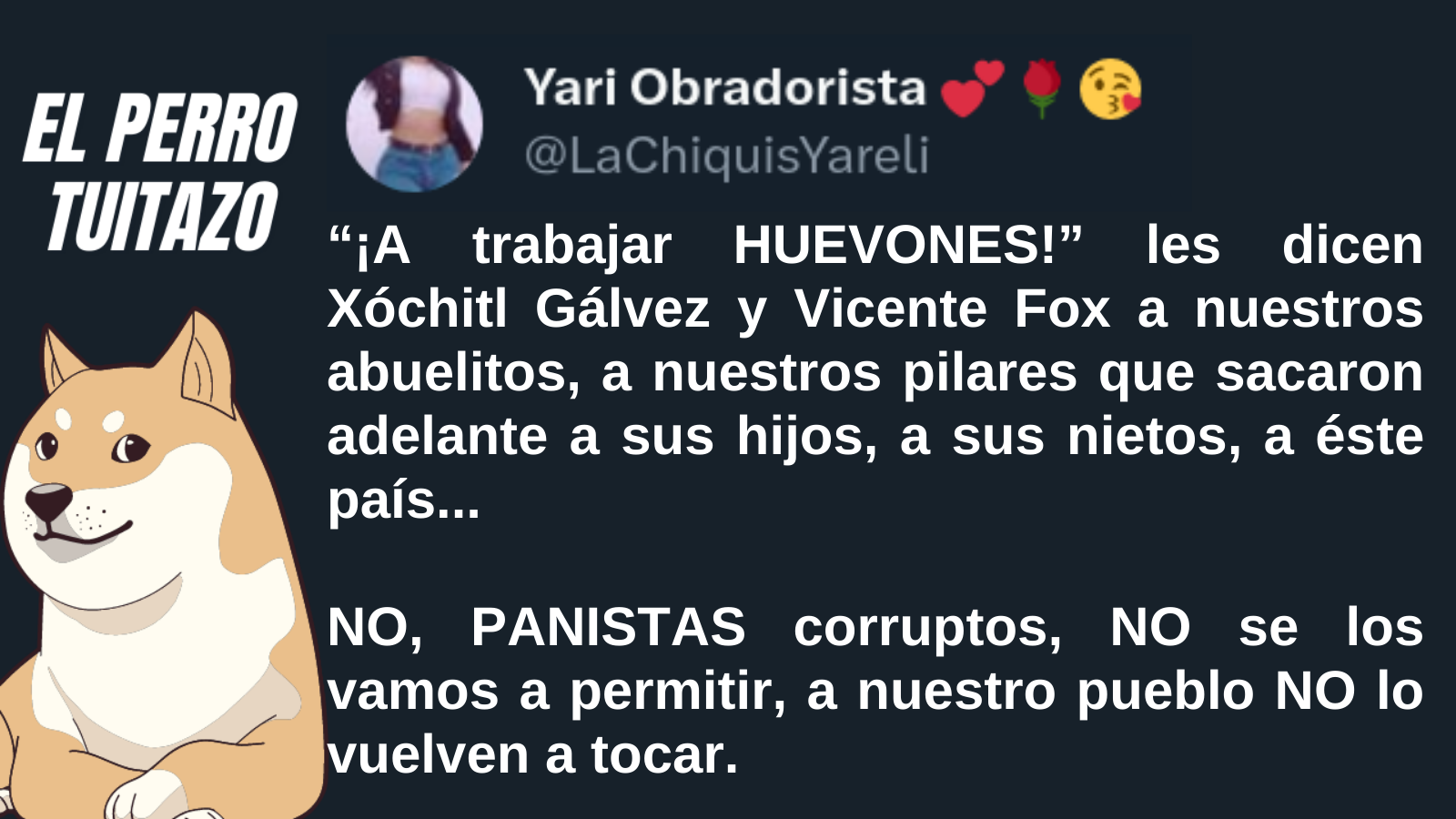 El Perro Tuitazo: El PAN no volcerá a tocar a los mexicanos