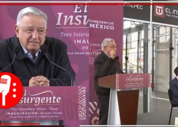 AMLO celebró la inauguración del nuevo tren “El Insurgente” (VIDEO)