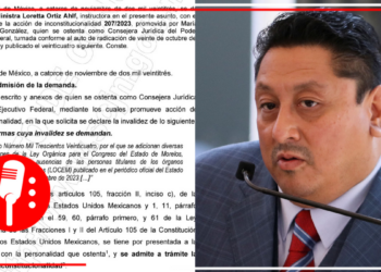 Ministra admite a trámite acción de inconstitucionalidad contra reformas a la Ley Orgánica de Morelos, que blindan al fiscal Uriel Carmona
