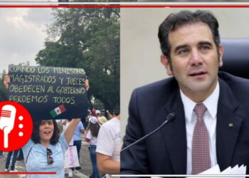 Lorenzo Córdova se suma a la marcha de estudiantes universitarios contra la reforma al Poder Judicial (VIDEO)
