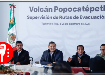 Alejandro Armenta supervisa rutas de evacuación del Popocatépetl para garantizar seguridad ante actividad volcánica intensa