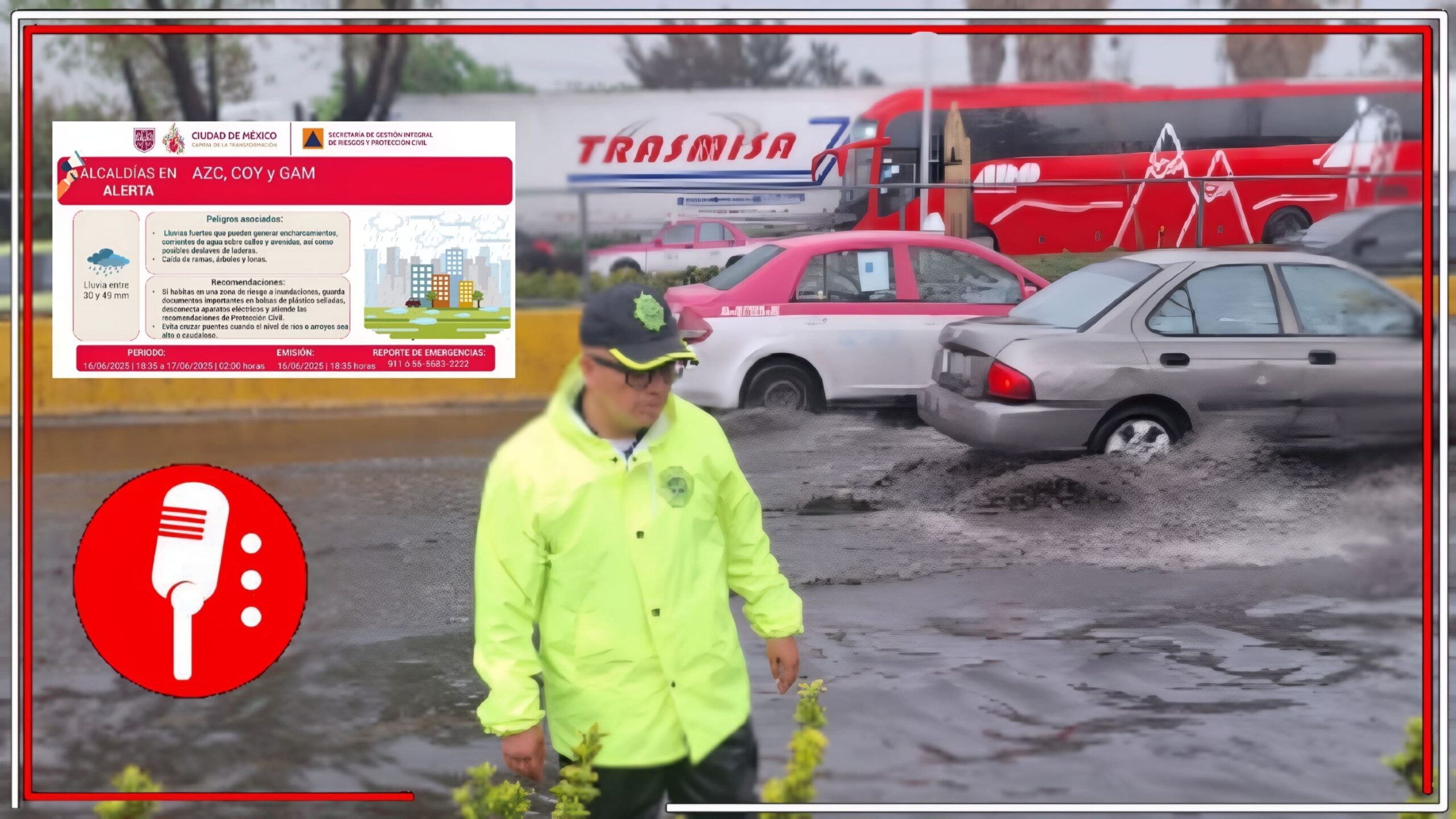 Se activa Alerta Roja por lluvias fuertes en la CDMX