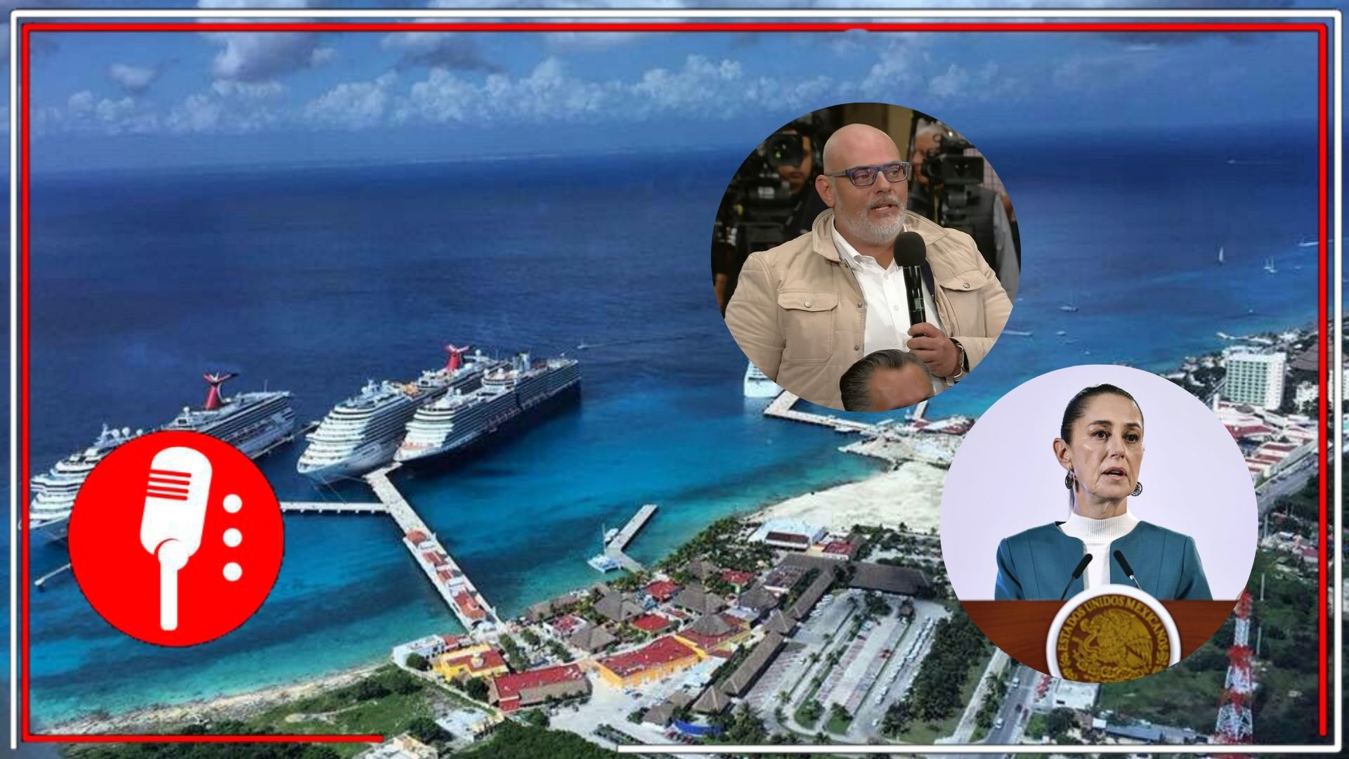 Por riesgo ambiental, Sheinbaum pone freno a muelle de cruceros en Cozumel