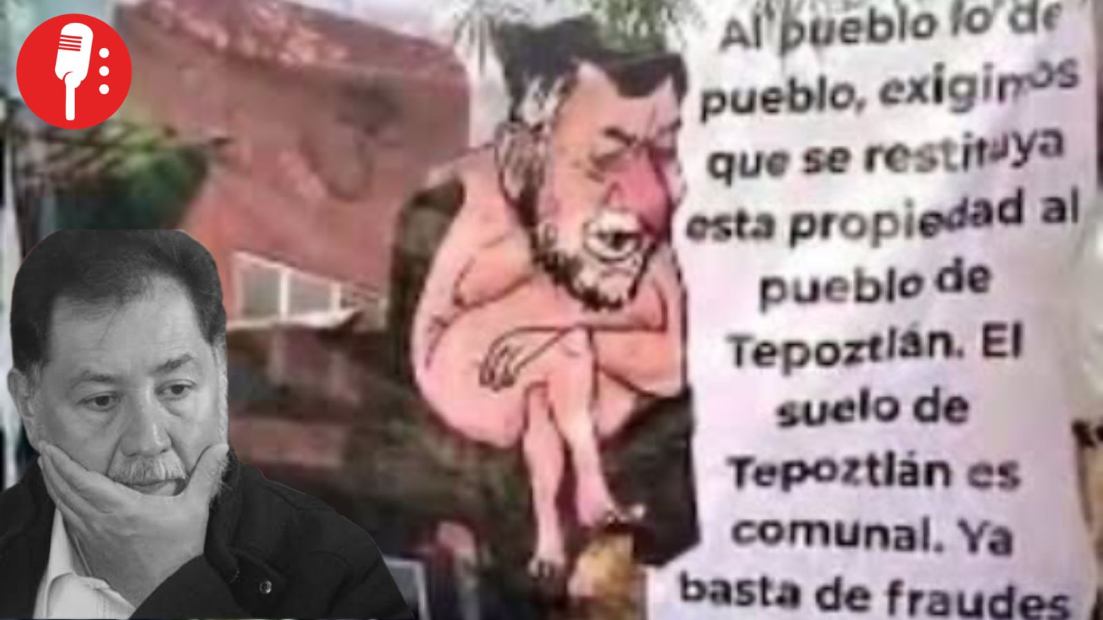 Comuneros de Tepoztlán protestan contra la casa de Fernández Noroña