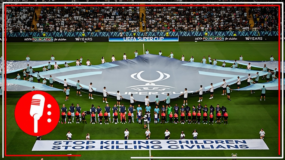 UEFA alza la voz por la paz en la Supercopa