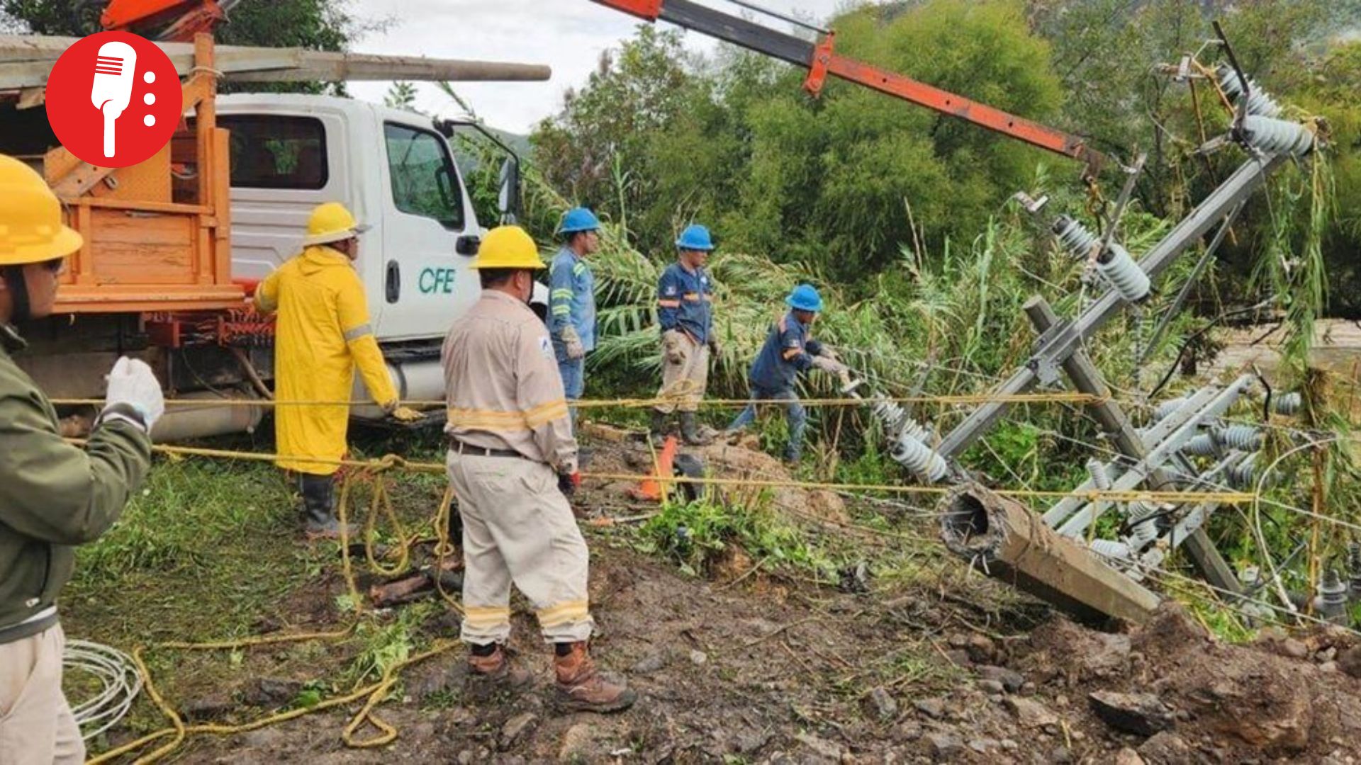 CFE restablece energía al 84% de los usuarios afectados por lluvias en cinco estados