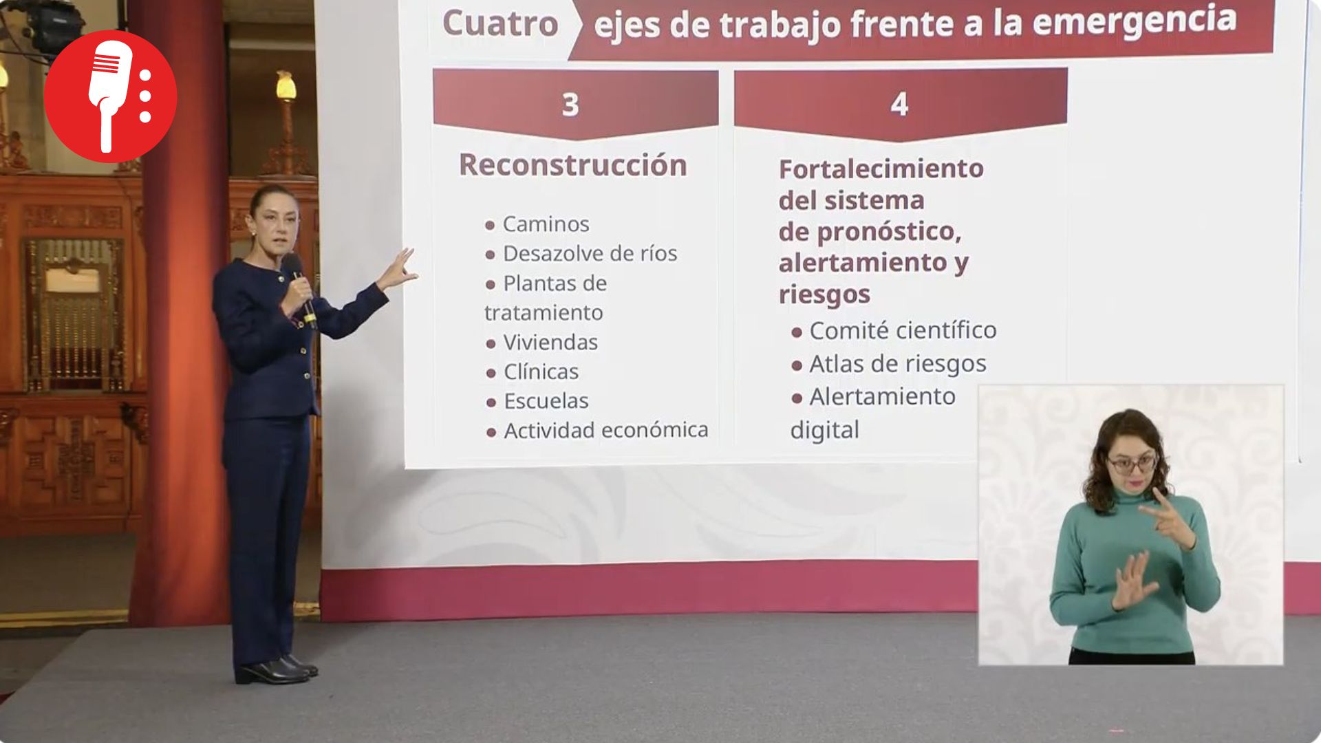 Sheinbaum presenta cuatro ejes para atender emergencias por lluvias