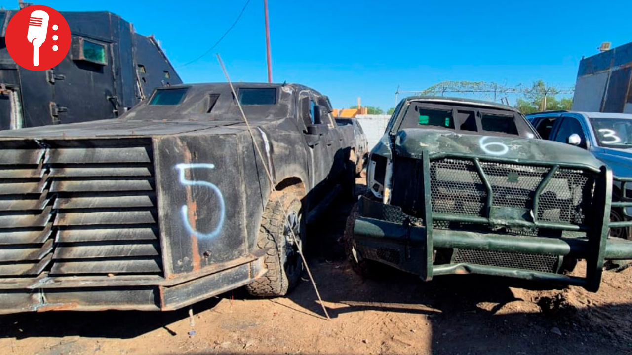 La FGR destruye 23 vehículos “monstruos” en Tamaulipas usados por el crimen organizado