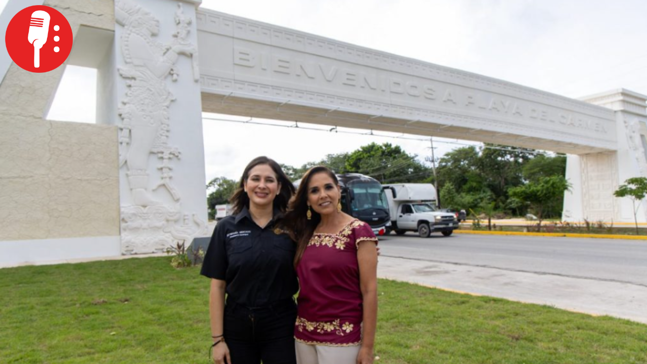 Mara Lezama y Estefanía Mercado inauguran  Arco de Acceso Norte de Playa del Carmen, símbolo de identidad y seguridad