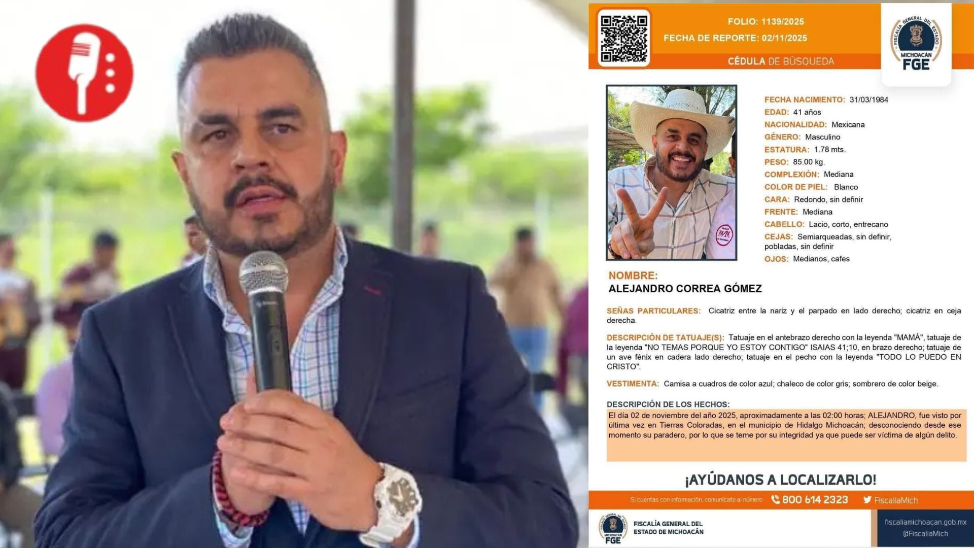 Desaparece Alejandro Correa exalcalde de Zinapécuaro, Michoacán