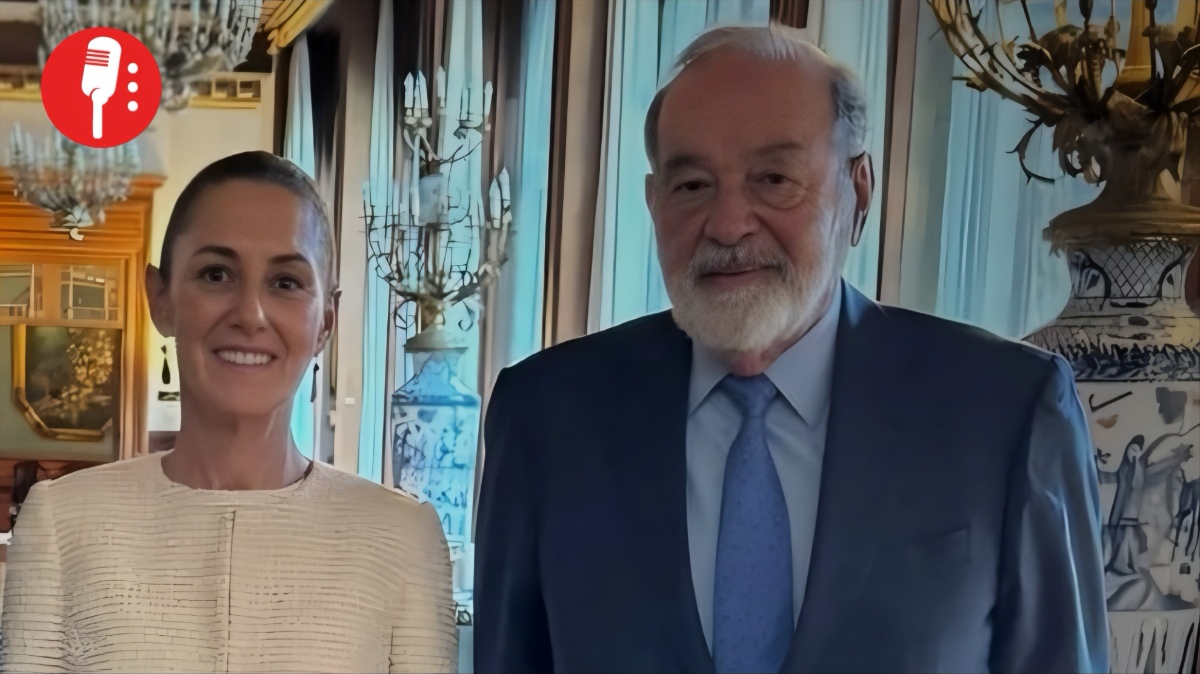 Claudia Sheinbaum se reúne con Carlos Slim en Palacio Nacional