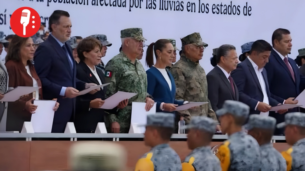 Sheinbaum reconoce a las Fuerzas Armadas y Protección Civil por su labor en inundaciones