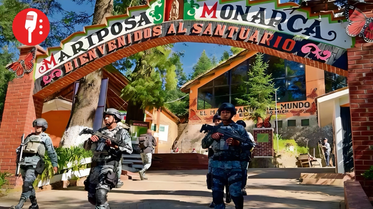 La Guardia Nacional protege el santuario de la mariposa monarca