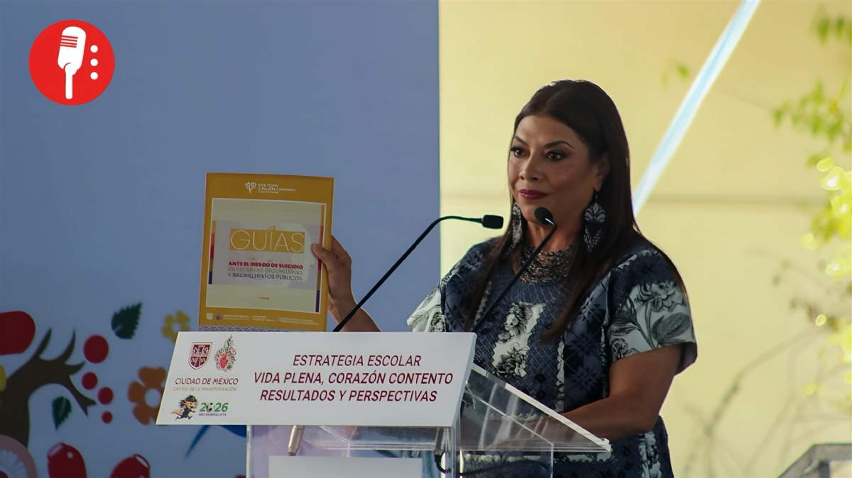 Clara Brugada impulsa estrategias de salud mental en estudiantes de educación basica y media superior para prevenir el suicidio