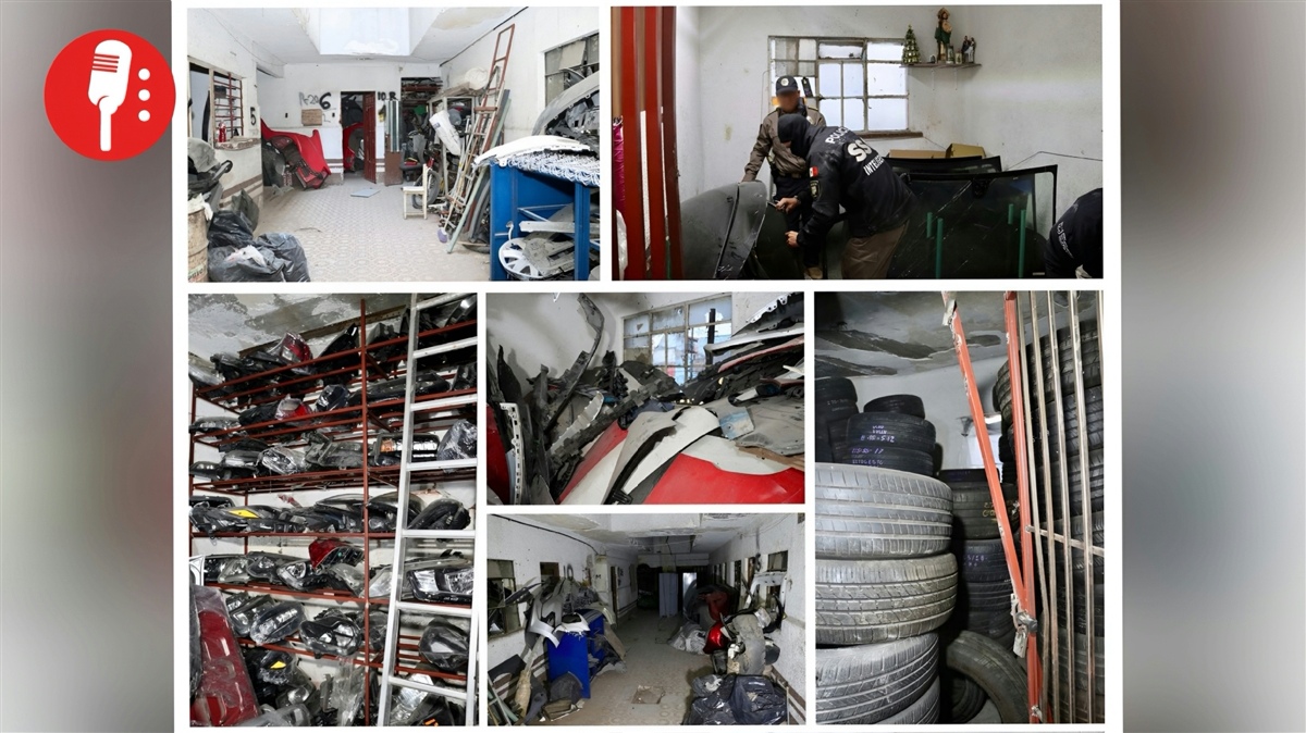Aseguran más de 150 toneladas de autopartes robadas en la Cuauhtémoc