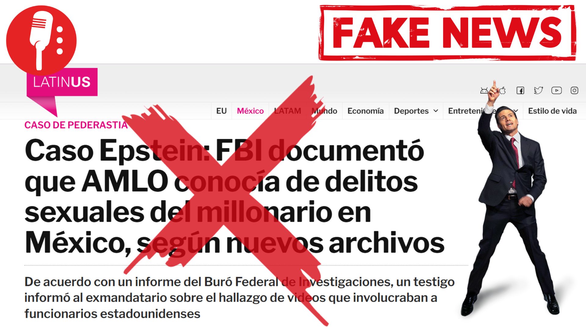 Latinus miente: documento de FBI hace referencia al gobierno de Peña Nieto, no de AMLO