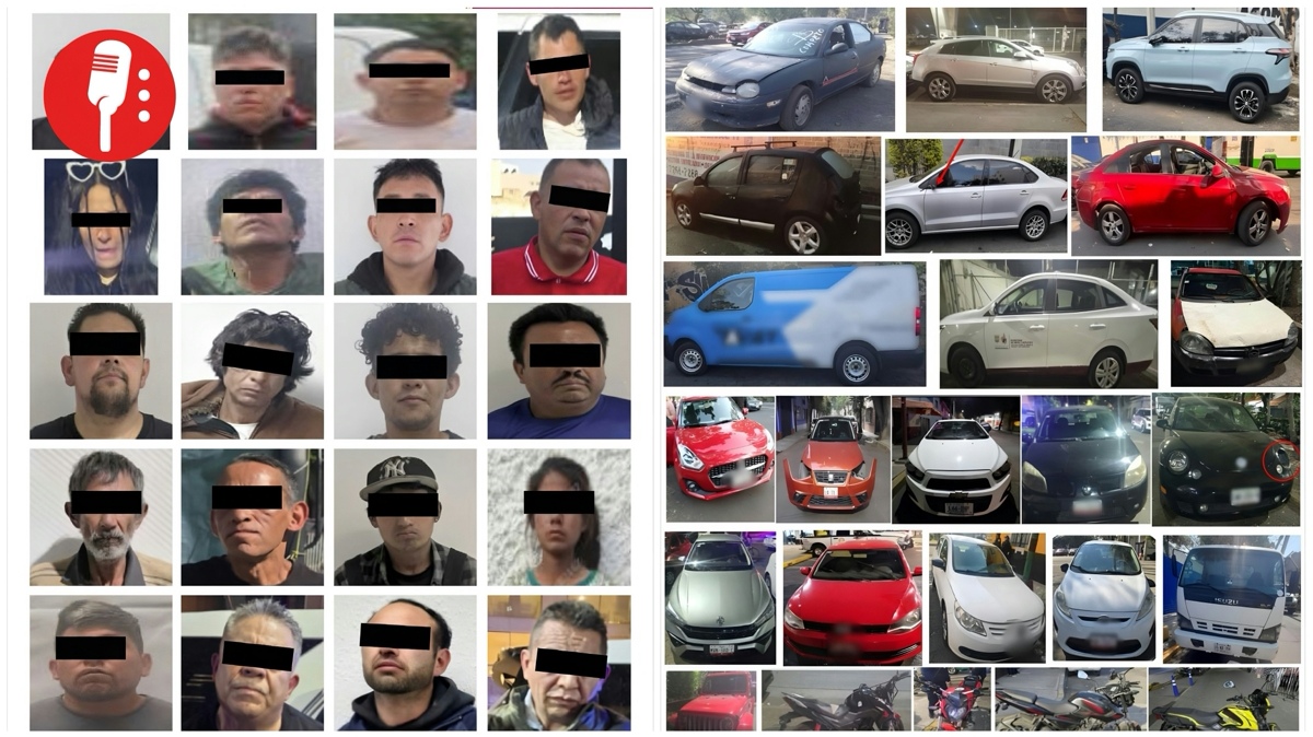 Detenidos 31 implicados en robo de vehículos en CDMX